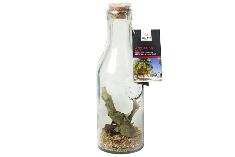 Mélange pour rhum arrangé Quai Sud Antilles en carafe agrumes fèves tonka - 1l