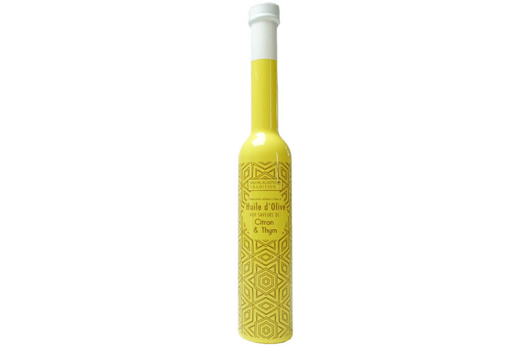 Huile d'olive Savor&Sens Color Block saveur citron et thym - 20cl