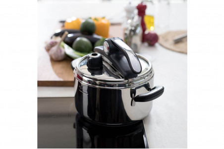 Autocuiseur Lagostina Novia Lagoeasy'up en acier inox 18/10 - 7L