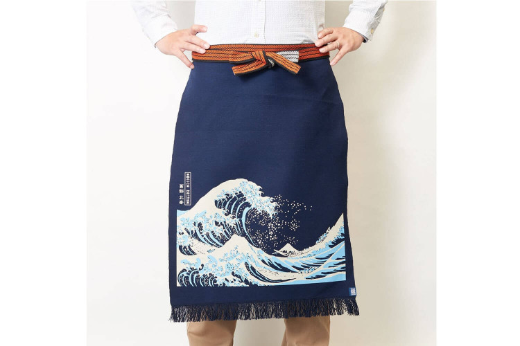 Tablier japonais Anything Maekake Hokusai Vague - 67x47cm