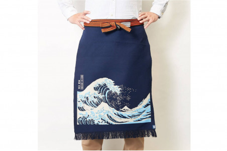 Tablier japonais Anything Maekake Hokusai Vague - 67x47cm