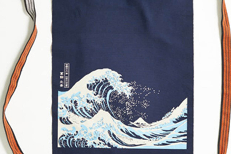 Tablier japonais Anything Maekake Hokusai Vague - 67x47cm