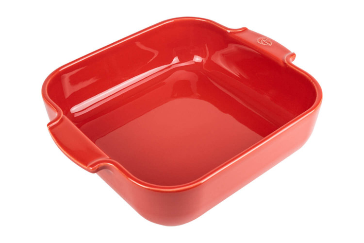 Plat à four carré Peugeot Appolia en céramique rouge - 22,5cm