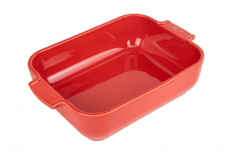 Plat à four rectangulaire Peugeot Appolia en céramique rouge - 20x15,5cm