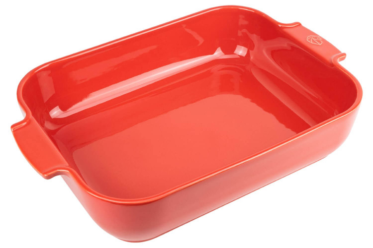 Plat à four rectangulaire Peugeot Appolia en céramique rouge - 33x25cm