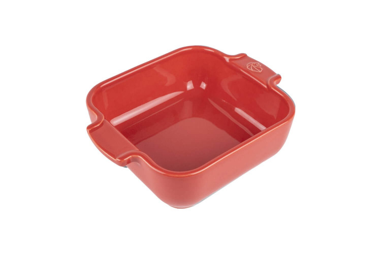 Plat à four individuel carré Peugeot Appolia en céramique rouge - 13cm
