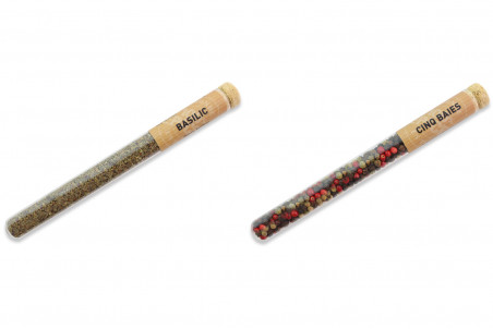 Coffret 6 tubes d'épices Le Monde en Tube Recevoir au jardin + livre de recettes