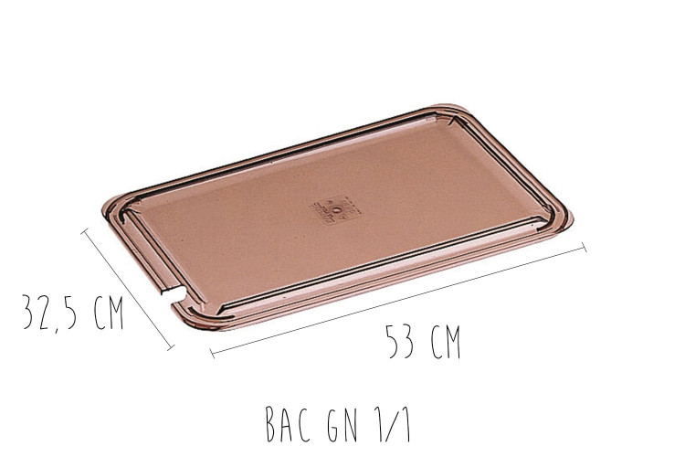 Couvercle pour bac gastronorme en copolyester