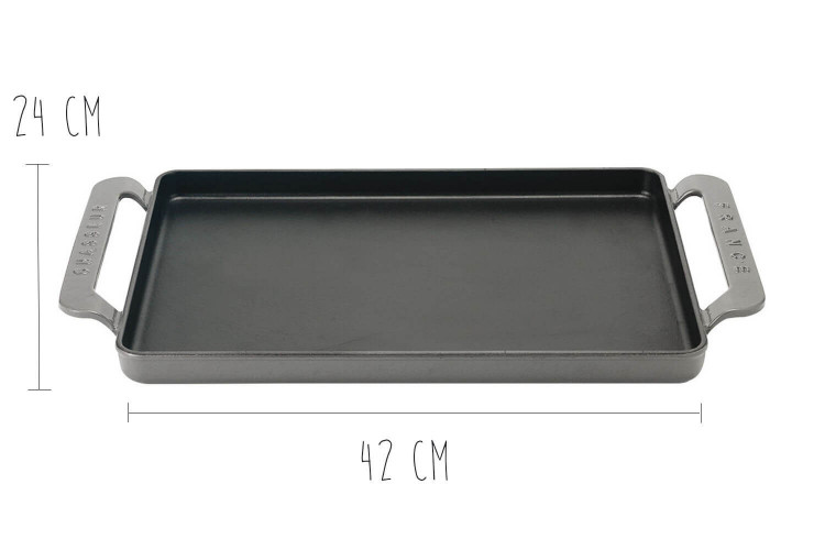 Plancha grill en fonte - 42x24cm