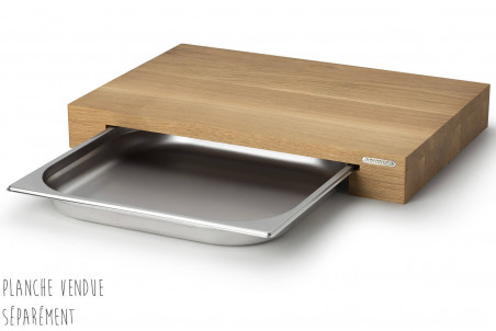 Bac gastronorme en acier inox Continenta - 35,5x32,5x4cm