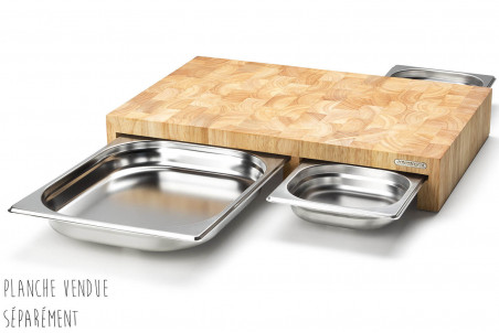 Bac gastronorme en acier inox Continenta - 17,6x16x4cm