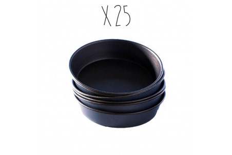 Millassons Matfer Exopan en acier à bord roulé hauteur 1,7cm - 25 pièces