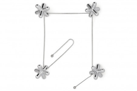 Dessous de plat Alessi Tripod en zamak chromé design par LPWK et Gabriele Chiave