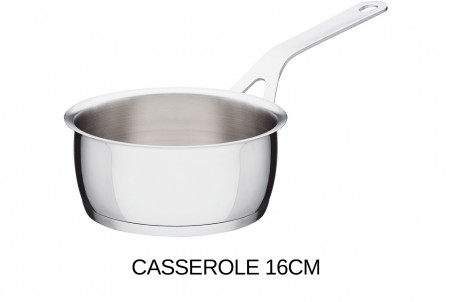 Batterie de cuisine Alessi Pots&Pans design par Jasper Morrison - 7 pièces inox 18/10