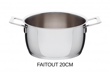 Batterie de cuisine Alessi Pots&Pans design par Jasper Morrison - 7 pièces inox 18/10