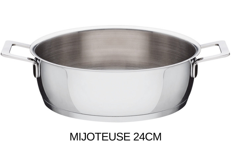 Batterie de cuisine Alessi Pots&Pans design par Jasper Morrison - 7 pièces inox 18/10