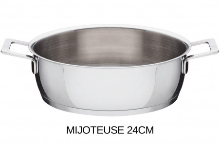 Batterie de cuisine Alessi Pots&Pans design par Jasper Morrison - 7 pièces inox 18/10