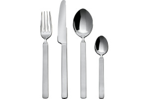 Ménagère 24 pièces Alessi Dry inox 18/10 design par Achille Castiglioni - manches satinés