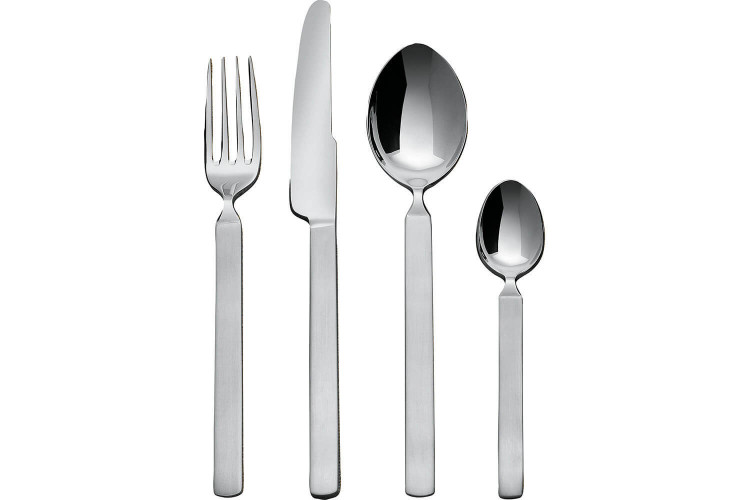 Ménagère 24 pièces Alessi Dry inox 18/10 design par Achille Castiglioni - manches satinés