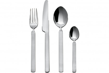 Ménagère 24 pièces Alessi Dry inox 18/10 design par Achille Castiglioni - manches satinés