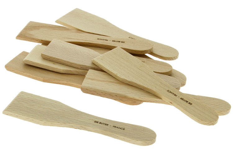 Lot de 10 spatules à raclette De Buyer B Bois en hêtre