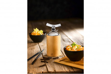 Moulin à poivre long Peugeot Isen en bois et acier inox - 16cm