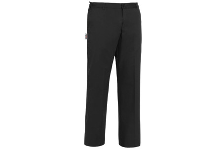 Pantalon cuisine unisexe Egochef Evo noir à poches - Polyester et coton