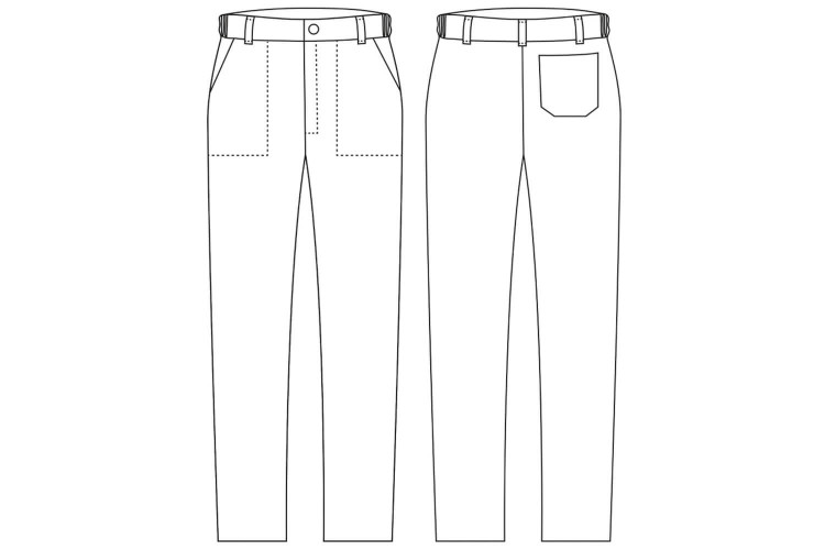 Pantalon cuisine unisexe Egochef Evo noir à poches - Polyester et coton