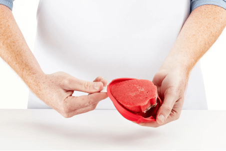 Moule à glace en silicone Lékué Platinum - Forme fraise