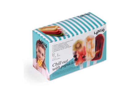 Lot de 4 moules à glace Lékué en silicone Platinum - 95ml