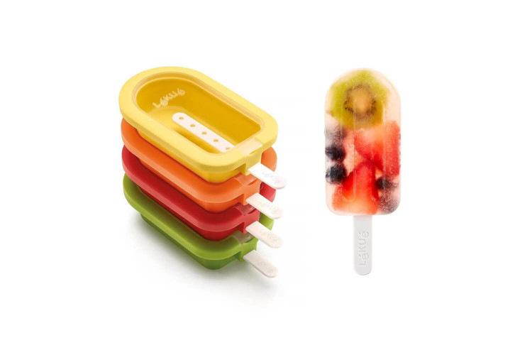 Lot de 4 moules à glace Lékué en silicone Platinum - 95ml