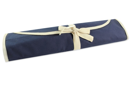 Mallette de couteaux vide Wusaki en toile bleue - 6 emplacements