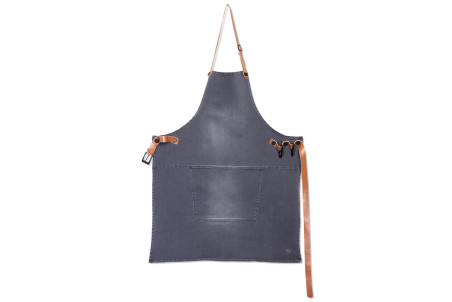 Tablier pour barbecue DutchDeluxes en coton et cuir - 81 x 68 cm