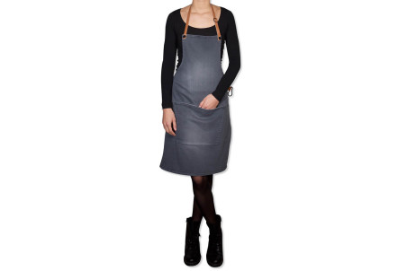 Tablier pour barbecue DutchDeluxes en coton et cuir - 81 x 68 cm