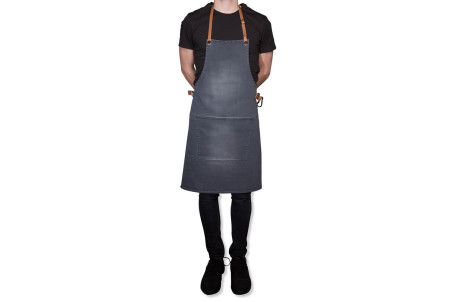 Tablier pour barbecue DutchDeluxes en coton et cuir - 81 x 68 cm