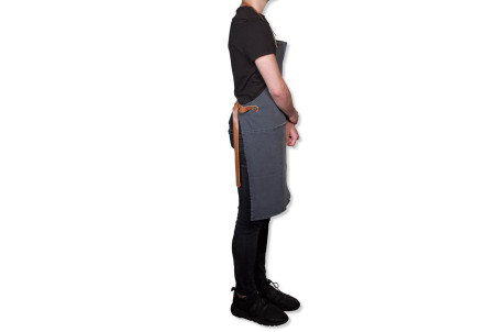 Tablier pour barbecue DutchDeluxes en coton et cuir - 81 x 68 cm