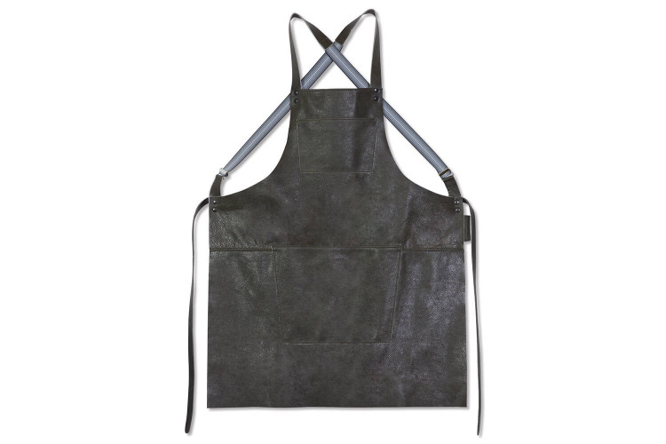Tablier de cuisine en cuir DutchDeluxes à bretelles - 64,5 x 77,1 cm