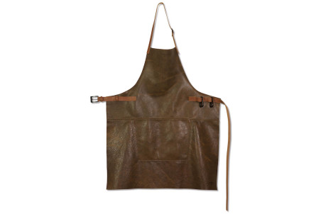 Tablier pour barbecue DutchDeluxes en cuir à grande poche - 67,4 x 78,5 cm
