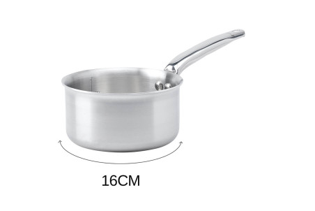 Lot de 3 casseroles en inox 18/10 De Buyer Alchimy - conception 3 plis