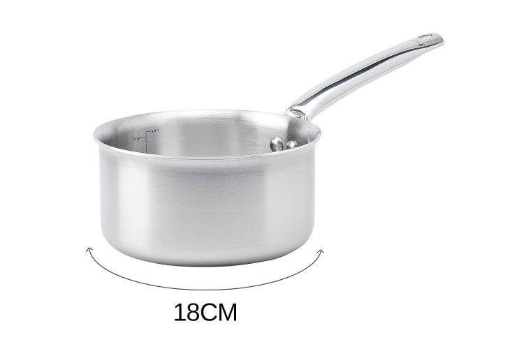 Lot de 3 casseroles en inox 18/10 De Buyer Alchimy - conception 3 plis