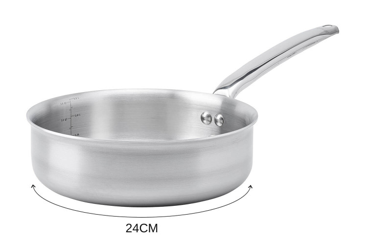 Sauteuse droite inox 18/10 De Buyer Alchimy - conception 3 plis