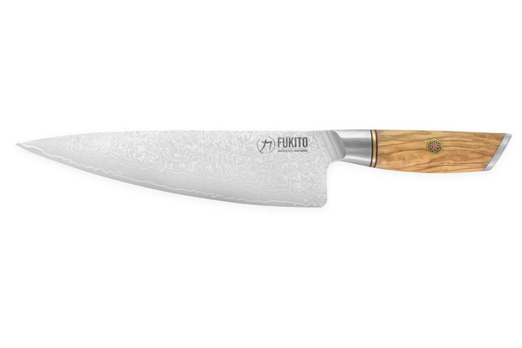 Couteau de chef Fukito Olive Damas 14Cr - lame acier 21cm