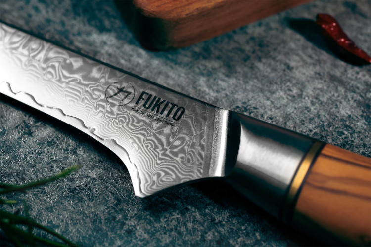 Couteau désosseur Fukito Olive Damas 14Cr - lame acier 15cm