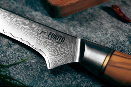 Couteau désosseur Fukito Olive Damas 14Cr - lame acier 15cm