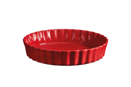 Tourtière cannelée en céramique Emile Henry 24cm à bord haut
