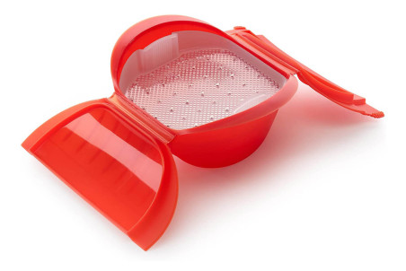 Papillote en silicone Lékué Maxi rouge avec filtre