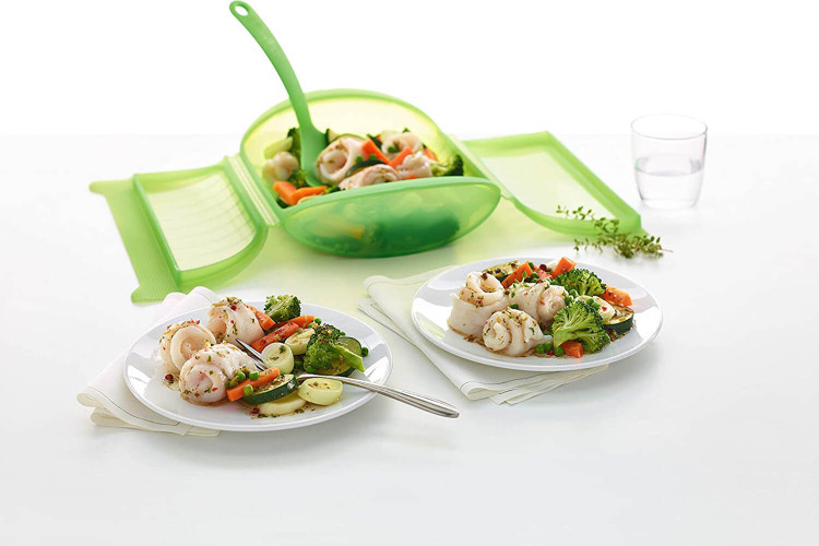 Papillote en silicone Lékué Maxi verte avec filtre