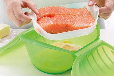 Papillote en silicone Lékué Maxi verte avec filtre