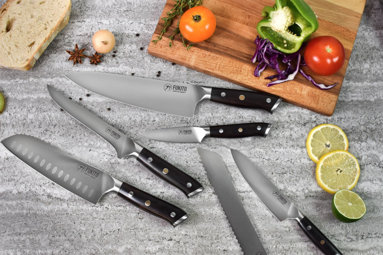 Couteau universel Fukito Ebène X50 - lame inox 15cm