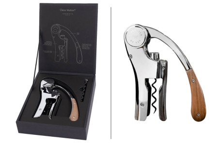 Coffret tire-bouchon L'Atelier du vin Oeno Motion Wood & Chrome - Métal chromé et bois massif